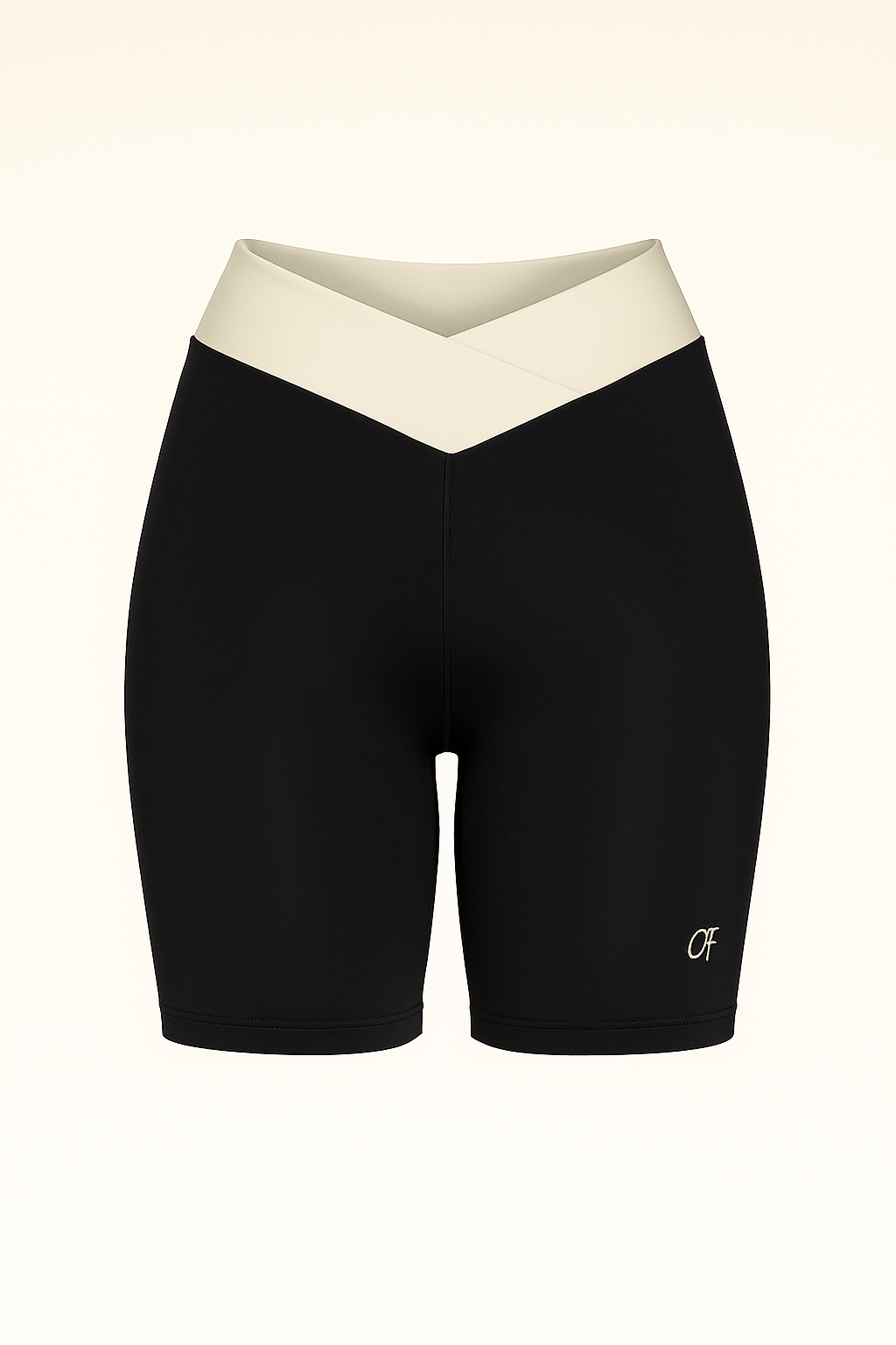 Short Momentum Preto com Pala Offwhite